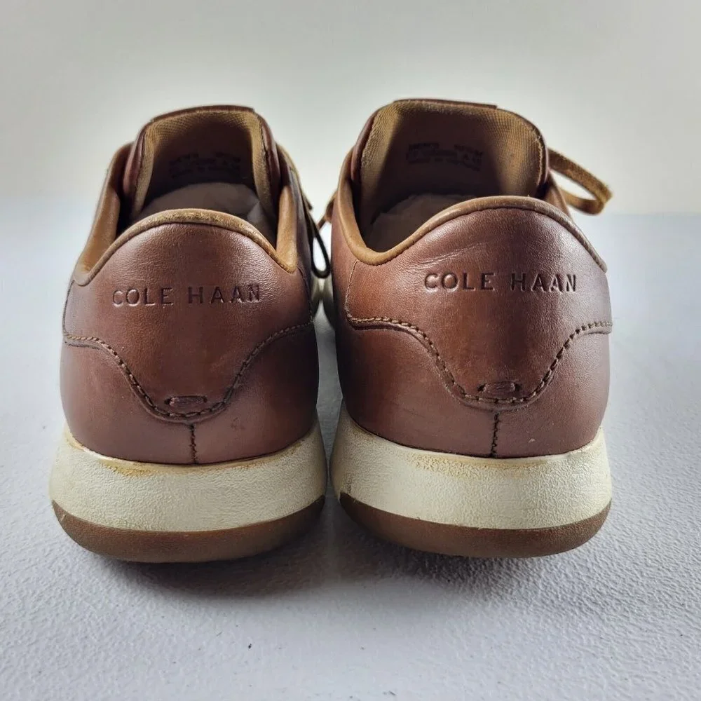 Cole Haan Grandpro  Tennis Sneaker Lace Up Low TopLeather Shoes 10.5 M Men Brown